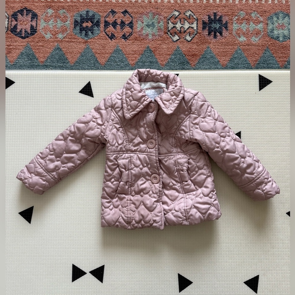 Maya Ray|Baby girl,toddler Quilted Pink Jacket•••blush rose,size 2T SUPER COZY - Picture 4 of 10